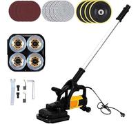 Máquina pulidora eléctrica de diamante, amoladora de hormigón de 3800 W, lijadora de mano para paneles de yeso con barra de extensión y 6 velocidades ajustables, para azulejos de cemento, mármol
