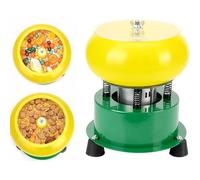 Máquina pulidora eléctrica de joyería con vaso vibrador con cubierta transparente, pulido automático para una limpieza eficiente, ideal para entusiastas de la geología y niños