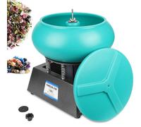 Máquina pulidora eléctrica de vaso vibratorio de 12 litros, mini pulidora de banco de 250 W para gemas, jade, manualidades, piezas de automóvil