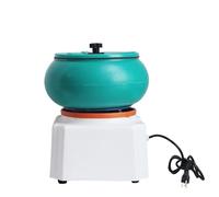 Máquina pulidora eléctrica de vaso vibratorio - Pulido de piezas de metal, pulido de rocas profesional, vaso vibratorio - Pulido de piezas de metal, Greenbarrelwithwhitebackground-17