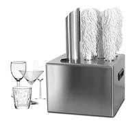 Máquina pulidora eléctrica de WineryGlass, pulidora de Vidrio Comercial, 8 Arandelas de Tela de Pulido Sistema de Secado de Aire Caliente, para hoteles, Catering, Bares, restaurantes 8 Cabezales (5 c