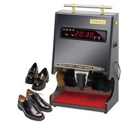 Máquina pulidora eléctrica de zapatos, limpiador totalmente automático con visualización de tiempo, diseño de cepillo esférico para vestíbulo de hotel, oficina, comercial y uso doméstico