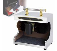 Máquina pulidora eléctrica de zapatos, pulidora automática de zapatos de doble cepillo, caja de aceite grande de bajo ruido, dispensación de aceite sin goteo, para uso doméstico