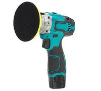 Máquina pulidora eléctrica inalámbrica de 12V, pulidora de automóviles, encerado, herramienta de pulido recargable ajustable de 5 velocidades con 2 baterías