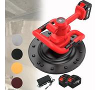 Máquina pulidora eléctrica para alisar paredes, máquina pulidora de velocidad ajustable para alisar superficies de paredes de cemento, para alisar y pulir paredes,2battery