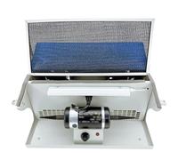 Máquina pulidora, mini motor de pulido de 200 W con banco recolector de polvo, velocidad ajustable de 0 a 8000 rpm, recolector de pulido de banco multifunción para joyas, metal