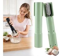 Máquina Ralladora De Coco Eléctrica, Rallador Portátil Mano, Trituradora Peladora, Cocina Giratorio Antisalpicaduras Automático Inalámbrico, Rodillo Eléctrico Acero Inoxidable(Green)