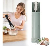 Máquina Ralladora De Coco Eléctrica, Rallador Portátil Mano, Trituradora Peladora, Cocina Giratorio Antisalpicaduras Automático Inalámbrico, Rodillo Eléctrico Acero Inoxidable(Green 1)