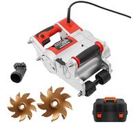 Máquina ranuradora de pared, ranuradora eléctrica para paredes, máquina ranuradora de hormigón con 1600 RPM, cortadora de hormigón manual para canales, profundidad ajustable de 20-30 mm, para(Red)