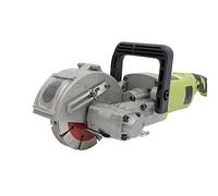 Máquina Ranuradora de Paredes, Cortadora de Canales 6500 RPM, 4000 W, Decoesadora de Hormigón para Cortar Ranuras en Hormigón de Mármol con 5 Hojas de Sierra, Green-121mm