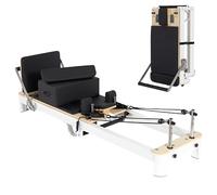 Máquina Reformer de Pilates. Equipo Reformador de Pilates. Máquina de Entrenamiento de Pilates con Base Deslizante y Ruedas. Máquina Reformadora de Pilates Plegable para Uso Doméstico, Profesional.