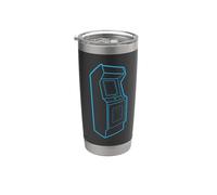 Máquina retro de la moneda del gabinete del videojuego de la arcada de los años 80 Vaso térmico de acero inoxidable de doble pared