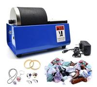 Máquina Rotativa Eléctrica Para Vaso de Rocas Pulidora Piedras Preciosas con Barril Goma a Prueba Fugas Reducción Ruido Tracción Doble Rueda Piedra Geología Mineral Metal