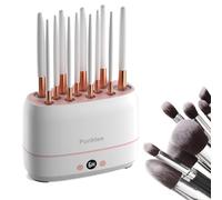 Máquina secadora de brochas y esponjas de maquillaje, secado de 12 brochas de maquillaje, 2 esponjas o polvos al mismo tiempo, horneados lentamente a temperatura constante sin dañar las cerdas, carga