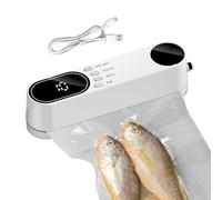 Máquina selladora al vacío - Juego de herramientas recargables de sellado de alimentos de 19,5 x 4,4 x 5 cm. Potente máquina de sellado al vacío adecuada para el hogar, cocina, hotel, restaurante