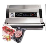 Máquina selladora al vacío, potente sellador de alimentos con operación con una sola mano, cortador integrado y almacenamiento de rollos para un almacenamiento eficiente de alimentos, ideal para