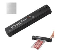 Máquina Selladora Al Vacío | Reutilizable Hermético Eléctrico - Máquina De Sellado Pequeña Con Bolsas Para Alimentos | Para Conservación De Carne Cruda Granos Mariscos Fruta Queso