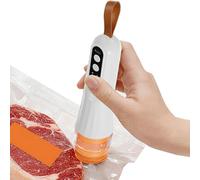 Máquina Selladora Al Vacío: Sellador Al Vacío De Alimentos, Dispositivo De Conservación De Mano, Ahorro De Alimentos Recargable Por USB Con Bolsas Reutilizables Para Envasar Bocadillos Secos Y Húmedos
