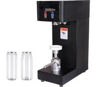Máquina selladora automática de latas, Máquina selladora de latas Selladora de latas, con Contador LED, para sellar Botellas de plástico, Vidrio o hojalata con Tapas de Aluminio Black