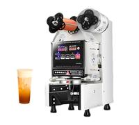 Máquina Selladora Automática Inteligente para Té - Estructura Robusta y Regulación de Temperatura Precisa (Compatible con Recipientes 88-95mm, Color Blanco)
