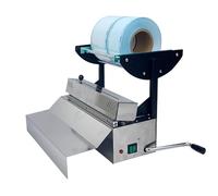 Máquina selladora de bolsas de laboratorio con temperatura ajustable, cuchillo de doble filo para esterilización en clínica y hospital