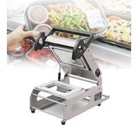 Máquina selladora de calor comercial de alimentos de 600 W, máquina de embalaje de prensa manual para cajas de comida para llevar y bandejas de sándwich, solución de sellado de alimentos fácil y