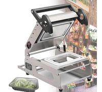 Máquina selladora de calor comercial para alimentos, sellador manual de bandejas de sándwich para restaurantes, alta eficiencia, 7-8 sellos por minuto