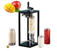 Máquina selladora de latas manual, for tarros de 55 mm de diámetro, taponadora de botellas giratoria de mano, altura ajustable 4,53"/6,61", for latas de aluminio PET de 330-650 ml