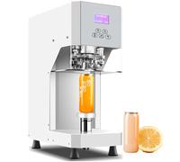 Máquina selladora de latas para latas de 55 mm, máquina taponadora automática eléctrica resistente con pantalla LED inteligente, 370 W para botellas de plástico y aluminio