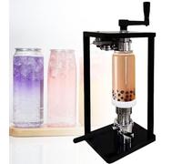 Máquina selladora de latas: sellador manual de tazas, sellado giratorio manual para vasos de plástico de soda, altura sellable de 1.18 a 6.6 pulgadas de diámetro 2.17 pulgadas