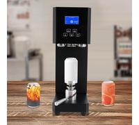 Máquina selladora de latas semiautomática, sellador eléctrico de 370 W con panel inteligente, altura ajustable para latas de 52 a 58 mm, ideal para té con leche, café y bebidas