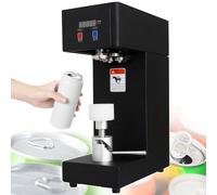 Máquina selladora de latas, semiautomática, selladora comercial de latas de refresco de 180 W con contador para calibre de 5,5 cm, altura máxima de 22 cm, adecuada para plástico, aluminio, latas de