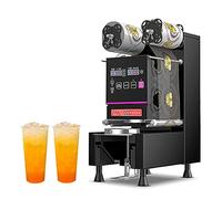 Máquina selladora de tazas comercial, totalmente automática eléctrica para té de burbujas y bebidas, sella 500-600 tazas por hora