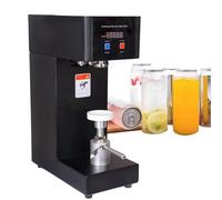 Máquina selladora de vasos, máquina selladora de latas, máquina selladora de vasos eléctrica con contador y pantalla LCD, máquina selladora y tapadora de latas de 2,2” de diámetro y 7,9