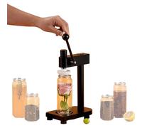 Máquina selladora manual de latas, selladora portátil de latas con altura ajustable, cabezal de prensa de silicona, extraíble para limpieza, ideal para uso doméstico y comercial