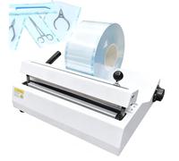 Máquina selladora para bolsas de esterilización, sellador térmico automático de 300 mm, temperatura ajustable de 0 a 300 °C, 400 W para clínicas y laboratorios