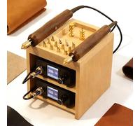 Máquina Selladora Y Creaser De Bordes De Cuero Kit De Prensa Y Plegadora De Bordes De Cuero Temperatura Ajustable De 80-480 °c Para Marcar Ranurar Prensar Y Sellar Bordes En Caliente(Dualmachine)