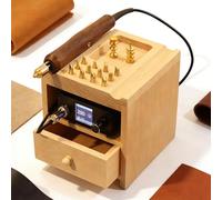 Máquina Selladora Y Creaser De Bordes De Cuero Kit De Prensa Y Plegadora De Bordes De Cuero Temperatura Ajustable De 80-480 °c Para Marcar Ranurar Prensar Y Sellar Bordes En Caliente(Singlemachine)