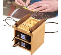 Máquina Selladora Y Creaser De Bordes De Cuero Máquina Ranuradora De Bordes De Cuero Herramienta Eléctrica De Prensado Térmico Con 14 Puntas Para Pulir Borde De Cueros De Bricolaje(Dualmachine)