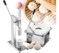 Máquina semiautomática Baozi, 400-500 bollos por hora, máquina china de bollos de acero inoxidable con prensa de masa, para hacer deliciosos baozi