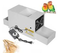 Máquina sopladora de granos eléctrica para alimento de pájaros, máquina sopladora de granos para alimento de loros con cajón doble, ventilador de velocidad ajustable, limpiador de semillas para p