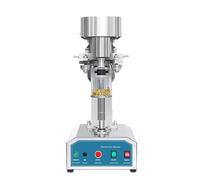 Máquina taponadora automática de latas, máquina de sellado de acero inoxidable con interruptor de pie para latas redondas, altura ajustable de 39 a 200 mm, sellador eléctrico de latas para uso