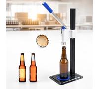 Máquina taponadora de botellas de cerveza, tapadora de botellas de banco ajustable con base antideslizante, cómodo ajuste de tipo empuje, tapado rápido y preciso para cocina, bodegas, mostradores de