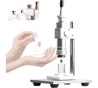 Máquina taponadora manual de perfumes, altura ajustable, múltiples tamaños de sellado para sellar y engarzar botellas