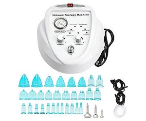 Máquina Terapia Vacío,Máquina Terapia Vacío Multifuncional para Levantamiento Glúteos,Máquina Vacío para Glúteos con 30 Ventosas Y 3 Mangos Gua Sha (Color : Blue, Size : 30 Cups)