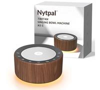 Máquina tibetana para cantar meditación - 7 cuencos sonidos, curación de vidrio, curación de chakras, temporizador de atención plena y alivio del estrés y características de memoria para mujeres y