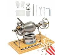 MáQuina Tradicional Para Hacer Palomitas MaíZ, MáQuina Vintage Acero Inoxidable Con Manivela, MáQuina Palomitas Manual PresióN Para Cine En Casa, Fiestas(300ml)