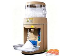 Máquina trituradora de hielo comercial, 440 W, máquina de afeitar eléctrica de cubitos de hielo, máquina automática de conos de nieve de 480 kg/h con grosor ajustable, hacia adelante y hacia atrás