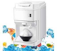 Máquina trituradora de hielo eléctrica de 250 W, afeitadora ajustable para cócteles y helados, diseño completamente abierto para afeitado fino y grueso, ideal para hacer conos de nieve