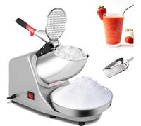 Máquina trituradora de hielo eléctrica de alta velocidad de 2200 RPM, capacidad de 65 kg/h para conos de nieve, cócteles, helados, batidos y jugos fríos